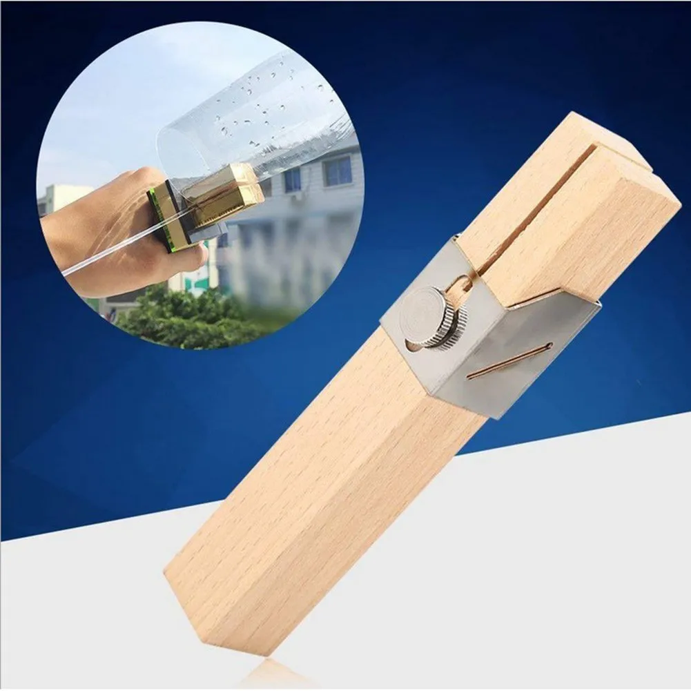 

Portable Wooden Plastic Bottle Rope Cutter Outdoor Household Bottles Rope Tools Diy Craft Bottle Rope Cutter Creative Tool New