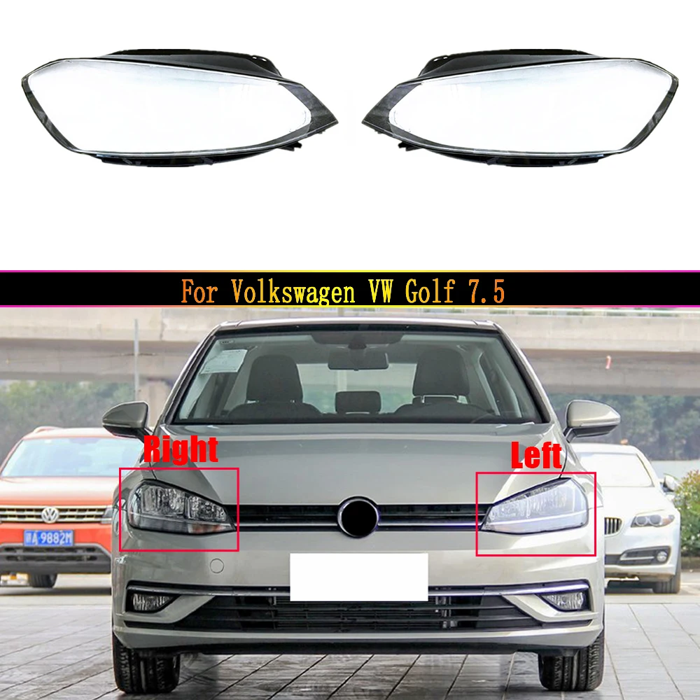 Car Headlight Lens For Volkswagen VW Golf 7.5 Transparent Car Headlight Headlamp Lens Auto Shell Cover