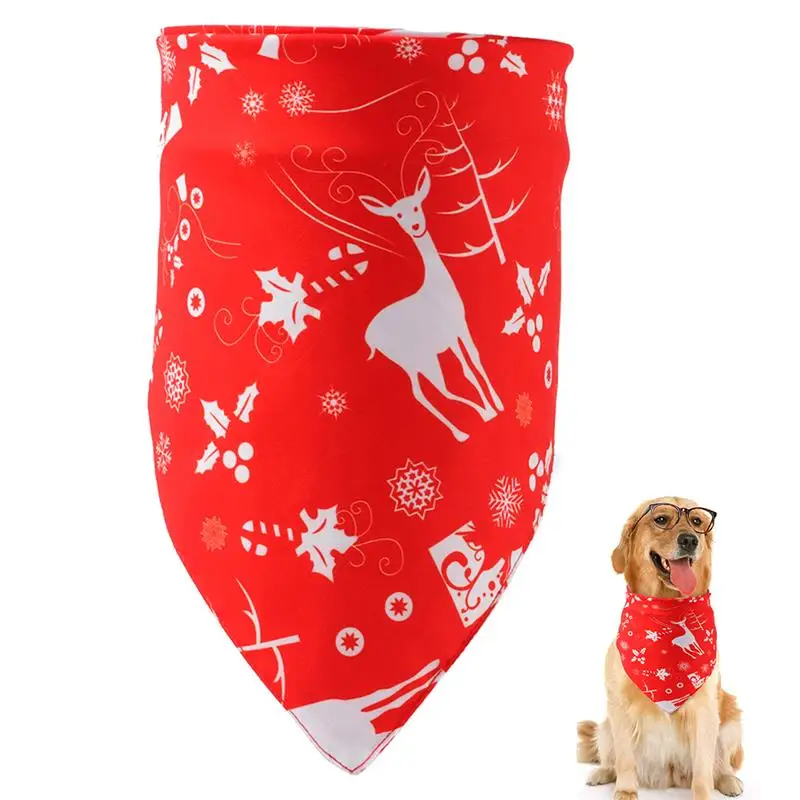 

Christmas Pet Bandana Creative Cute Triangle Pet Bandana Scarf Pet Bib Pet Collar Dog bandana scarf for Xmas Party