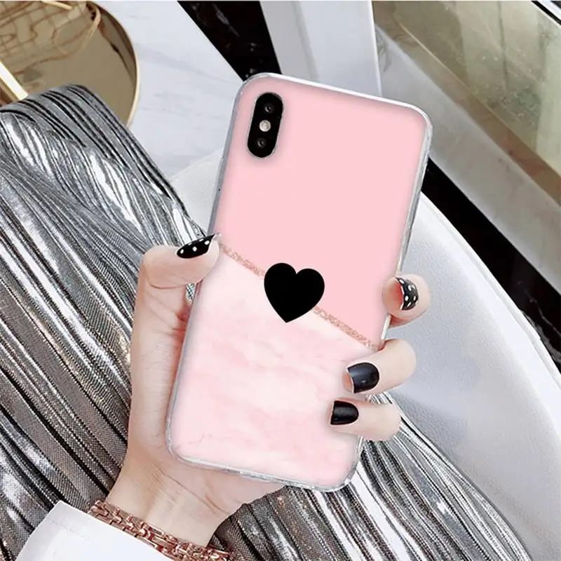 

Love Heart Gold Rose Marble Phone Case For iPhone X XS MAX 6 6s 7 7plus 8 8 Plus 5 5S se 2020 11 12pro max xr Funda cases