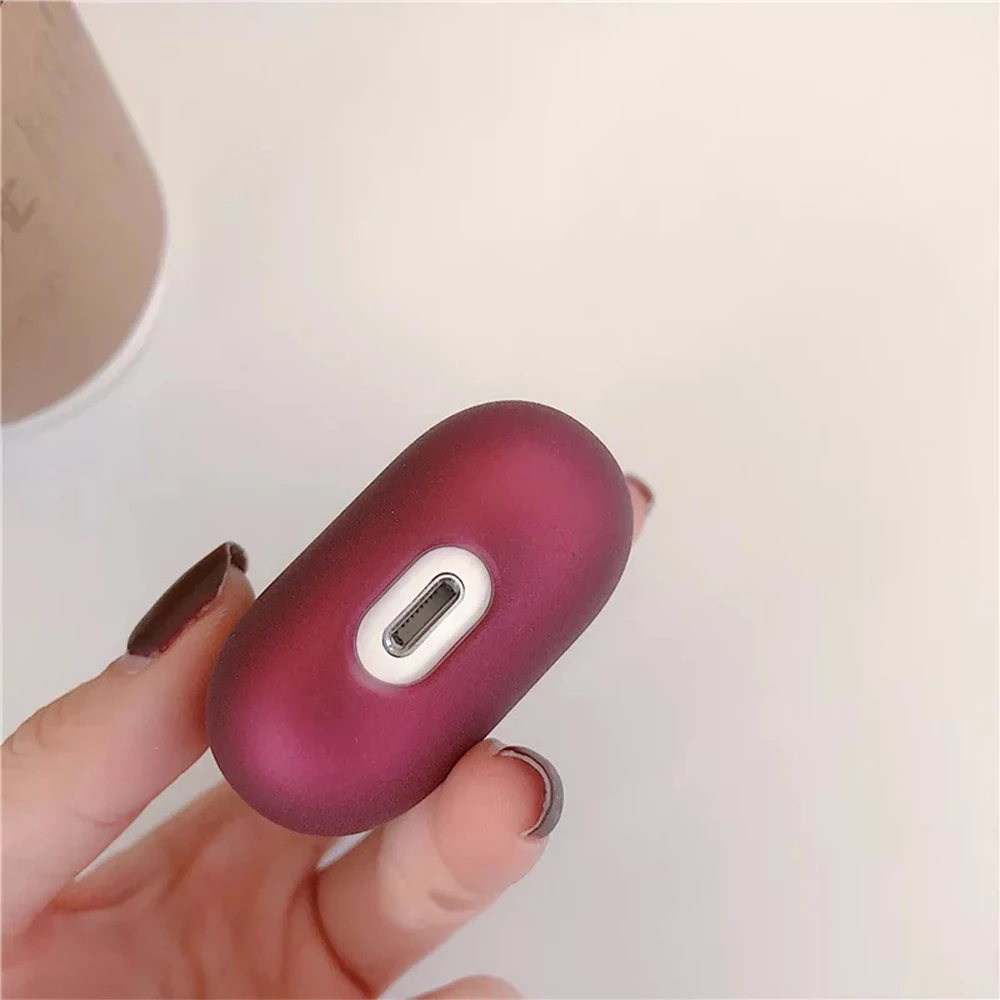 8 градиентных цветов силиконовый чехол для наушников Airpods 1 2 милый цветной