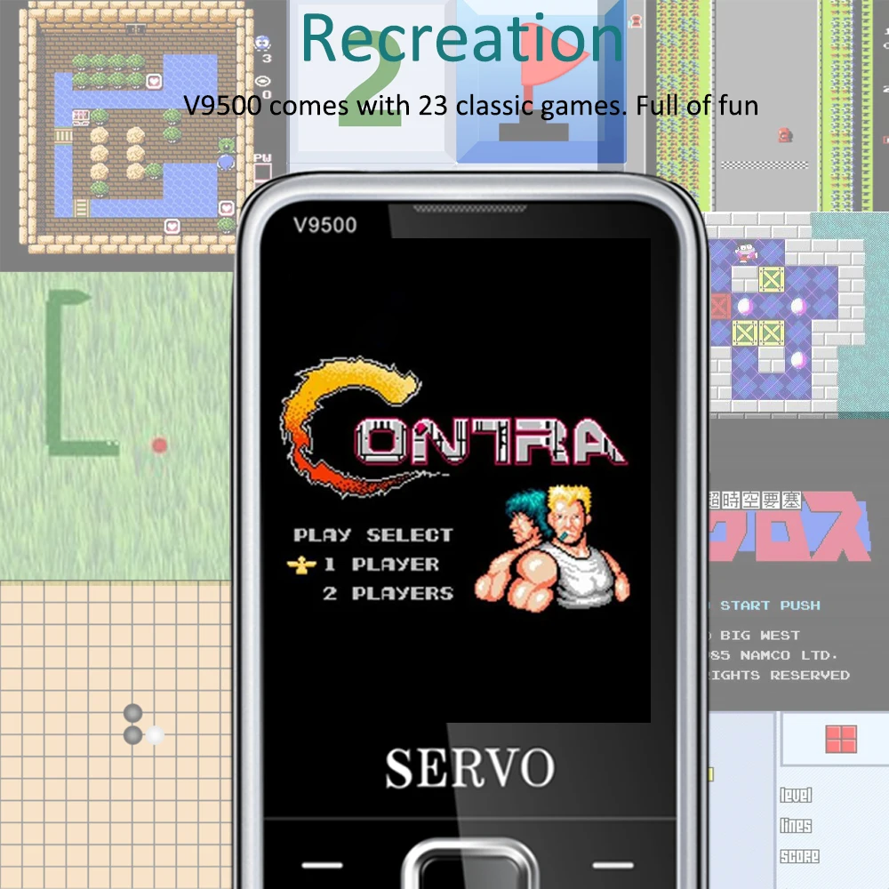 4 SIM-карты режима ожидания SERVO V9500 сотовый телефон скорость набора номера один ключ