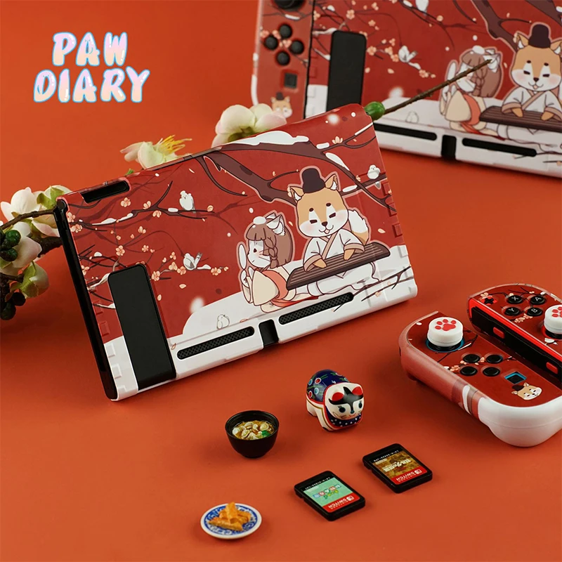 

Dog Switch Case Scrub PC Hard Cover JoyCon Controller Games Housing Shell Protective Pouch For Nintendo Switch Accessories