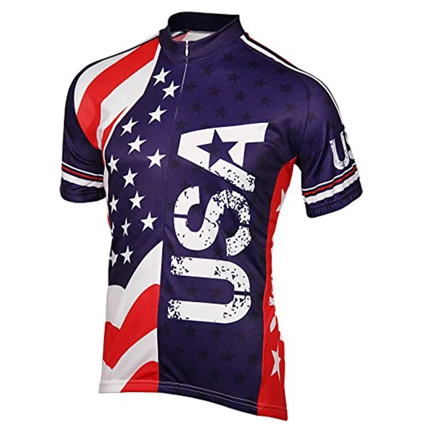 

YTCYCLE USA Flag Men Cycling Jersey Short Sleeve Summer Breathable Quick Dry MTB Cycling Clothing Bike Jersey