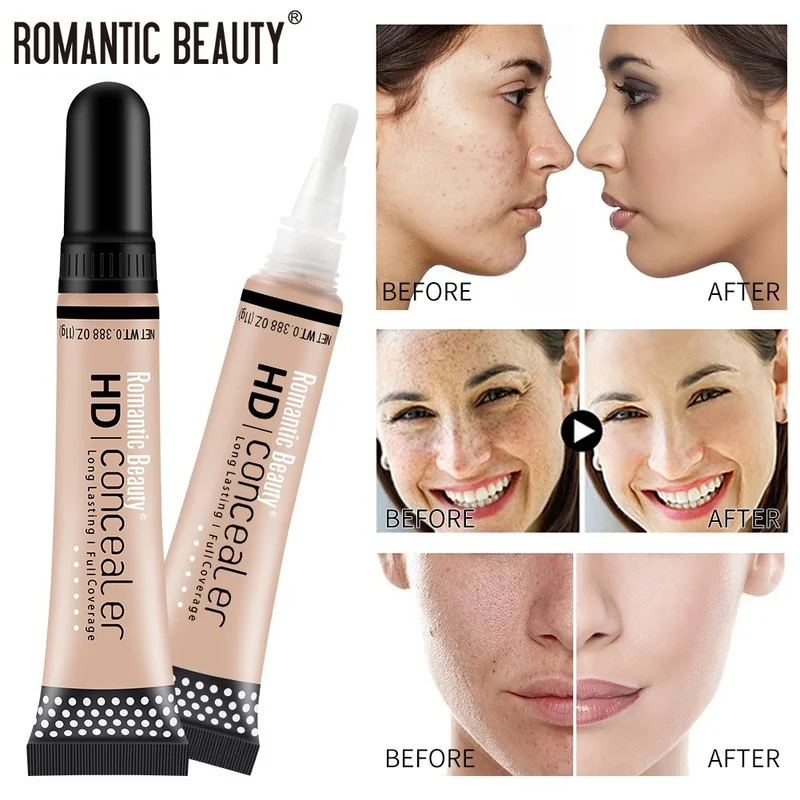 

1PC Multi-color Liquid Concealer Silk Slide Concealer Oil Control Makeup Primer Full Coverage of Dark Circles and Acne Cosmetic