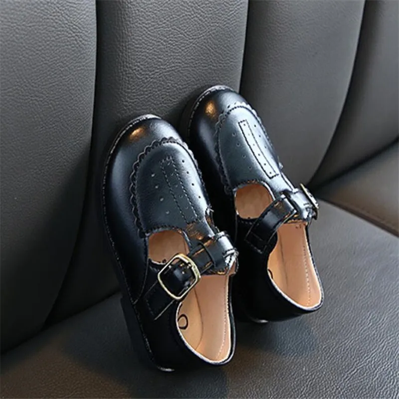 Детская повседневная обувь на плоской подошве туфли с Т образным вырезом и