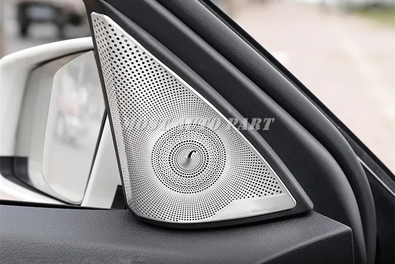 Матовая Автомобильная дверь аудио динамик накладка 2 шт для Mercedes Benz C Class W204 S204 2008-2013