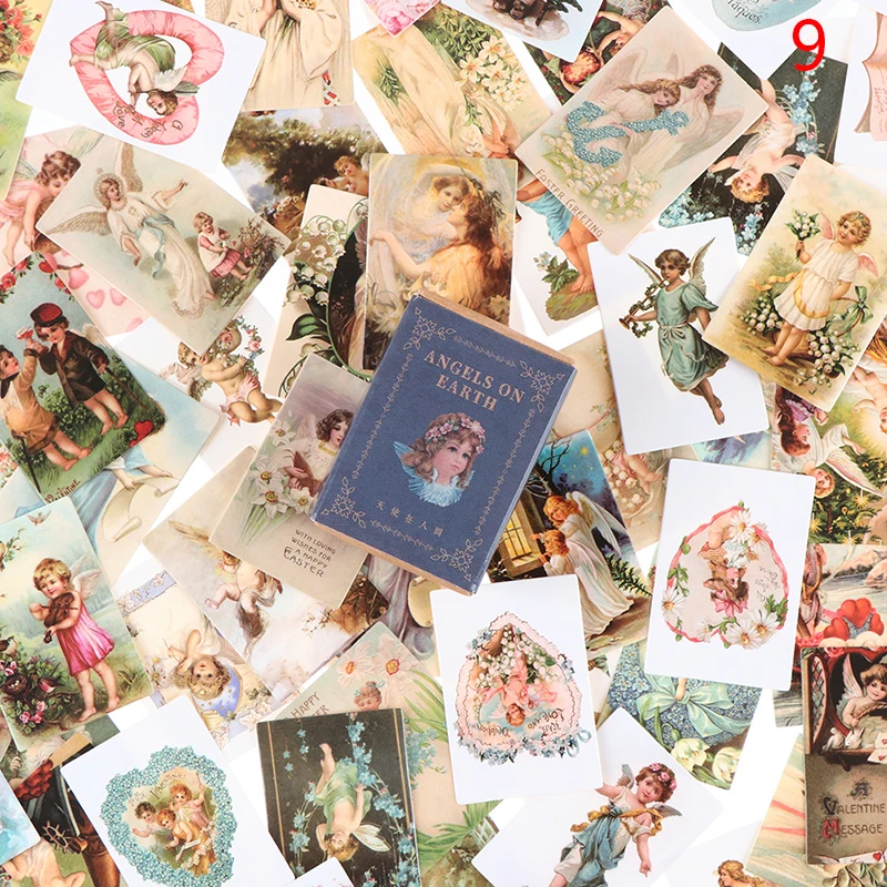 

100 шт./коробка, декоративные открытки из крафт-бумаги