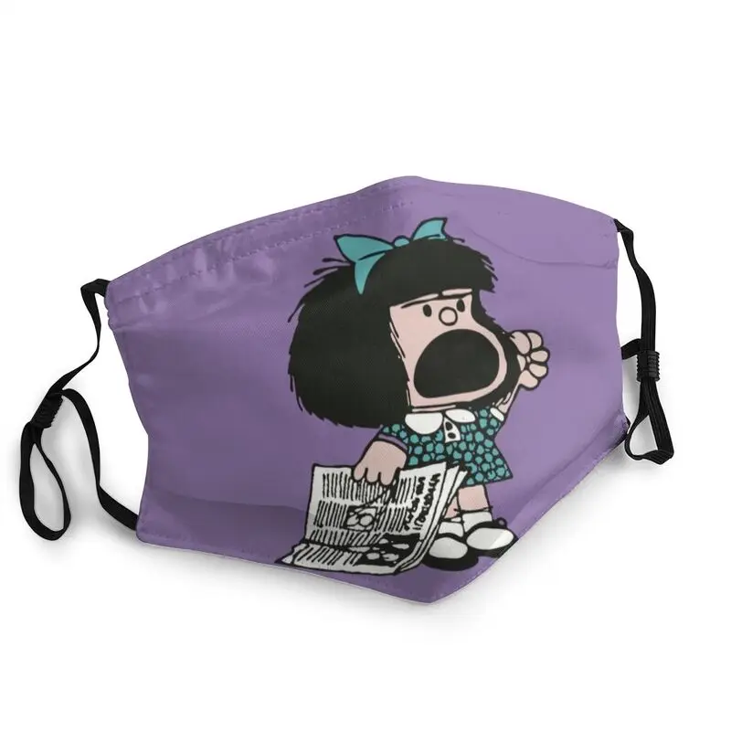 

Маска Mafalda Защитная дышащая унисекс для взрослых, Классическая мультяшная маска для защиты от пыли, респиратор
