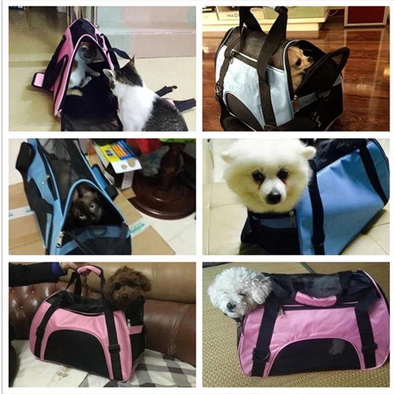 

Quality Portable Pet Dog Cat Travel Bags Outdoor Pet Dog Carrier Bag Pet Handle Bags Head Carrying for Cats Dogs Transportation