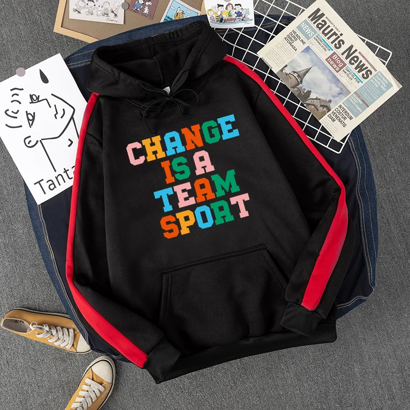 

Hot Sale Loose Vintage Sportwear Colored Letters Printing Male Hooded Coldproof Vogue Men Sweatshirt Big Size Hoodie 10 Colour