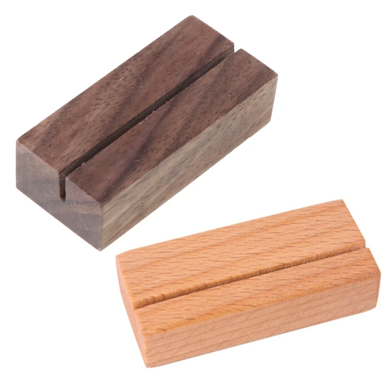 

Wooden Numbers Photo Display Stand Business Card Holder Name Memo Clips Office Desk Organizer Dinner Party M5TE