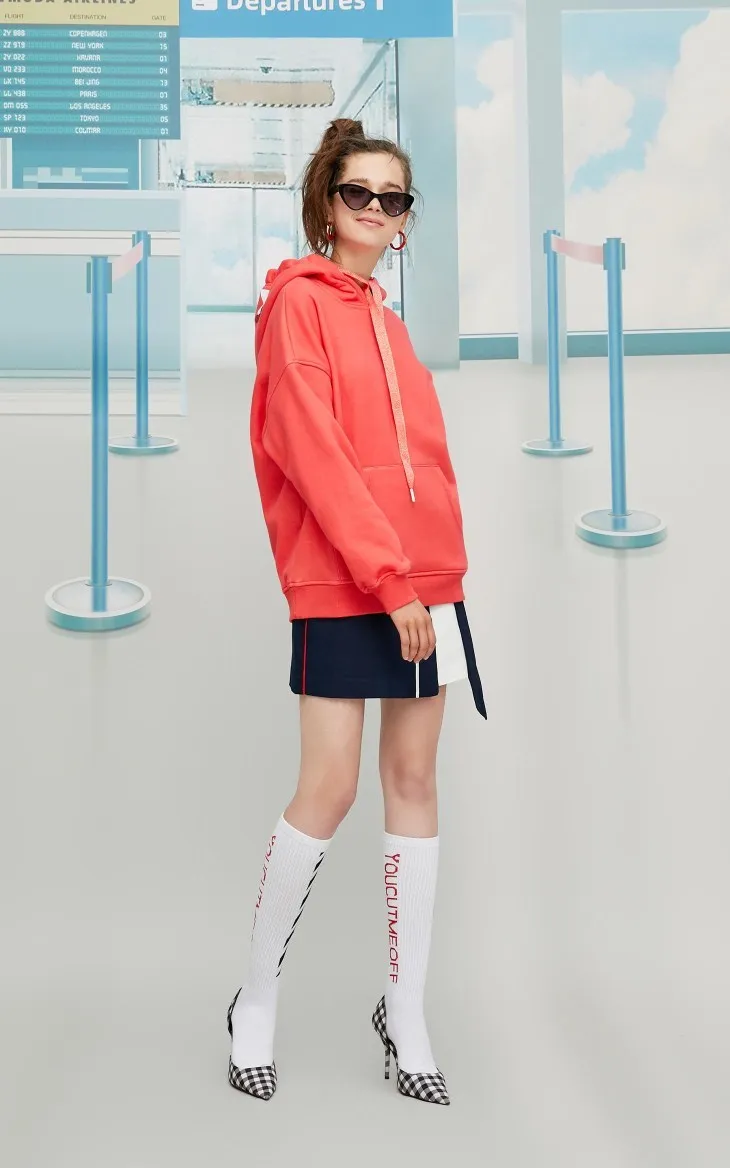Vero Moda Новые поступления Ins стиль сплошной удобный толстовка с капюшоном | 319433506