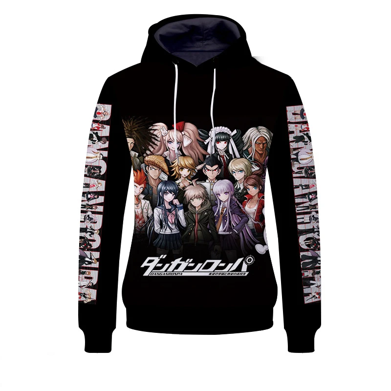 Худи для косплея Danganronpa: Trigger Happy Havoc Женская толстовка с рисунком 3D | Мужская