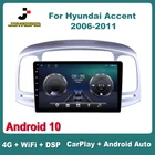 Автомагнитола 9 дюймов для Hyundai Accent 2006-2011, Android 10, Carplay, 4G, Sim, Wi-Fi, DSP, RDS, стерео, мультимедийный видеоплеер, GPS, 2Din
