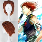 Парики из аниме Hunter X Hunter Hisoka с короткими волосами, косплей в японском стиле, реквизит для мужчин и женщин, аксессуары для Хэллоуина