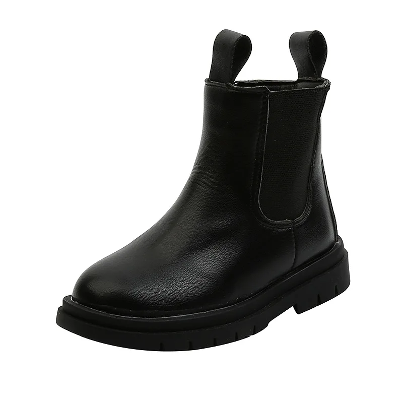 

2020Children Martin Boots PU Leather Waterproof Motorcycle Boots Winter Kids Snow Boots Shoes Rubber Boots