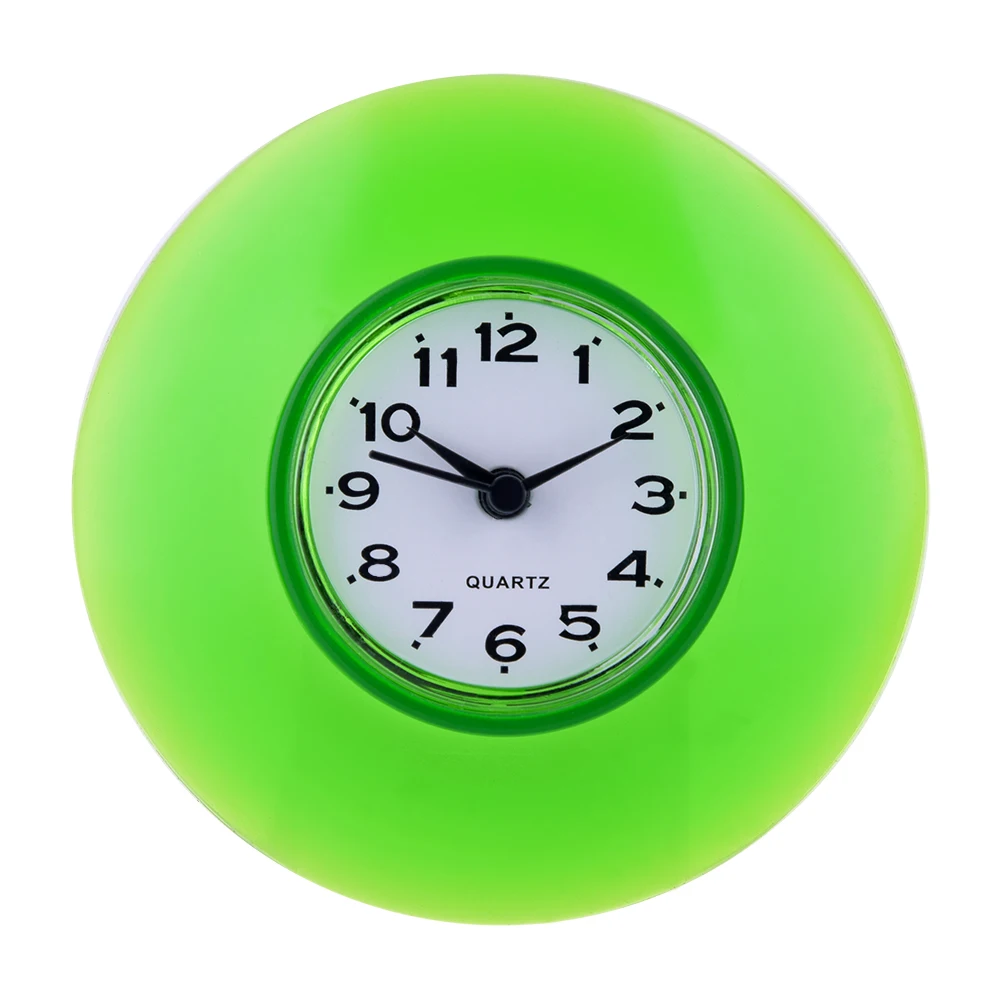 Настенные часы на присоске для ванной и кухни водонепроницаемые кварцевые душа