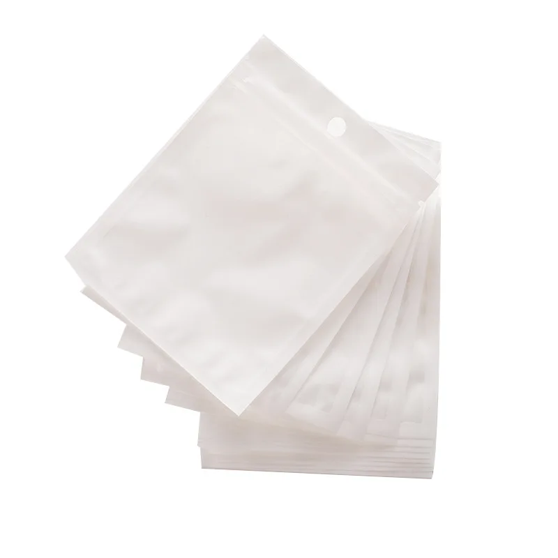 50/100Pcs Self Sealing Zipper Opp Bag Resealable Packaging Bag Pouches Jewelry Earring Storage Bag Pearlescent Film Ziplock Bag