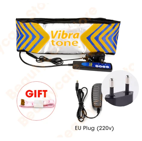 EU Plug (220v)yellow Фитнес-массажный пояс для тела, электрический массажный пояс для похудения, расслабляющий вибрирующий сжигание жира, потеря веса - Цвет: EU Plug (220v)yellow