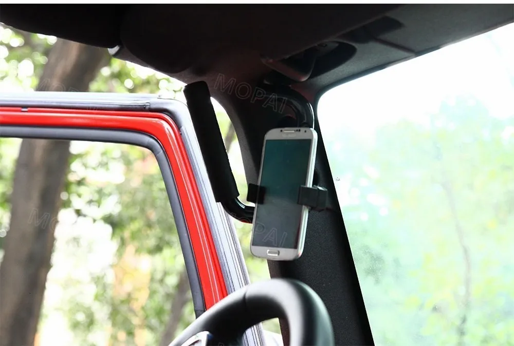 MOPAI подлокотники для Jeep Wrangler JK 2007 Up Автомобильная Передняя ручка с держателем для мобильного телефона Комплект для Jeep Wrangler автомобильные аксессуары