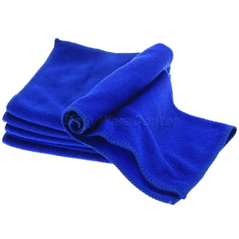 

6Pcs Car Soft Cloth Magic Glasses Wash Towels Sponges Clothes Blue Auto Car Microfiber Detailing Cleaning Brush Cloths 30x30cm