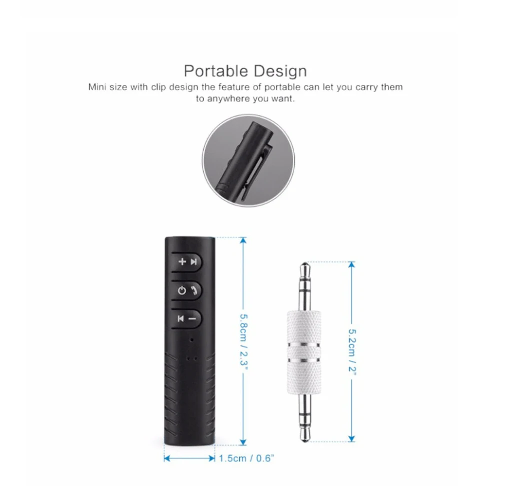 Mini Wireless 4.1 Bluetooth Adapter Dongle Receiver AUX 3.5mm Jack Audio Music Stereo Car Portable 2.4Hz For Computer Headphones |