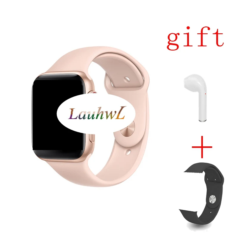 rose a h B Bluetooth Вызов Смарт Браслет для проверки сердечного ритма 9 1:1 SmartWatch 44 мм с gps ДЛЯ Apple iOS Android сердечного ритма ЭКГ-шагомер IWO 8 iwo 8 plus - Цвет: rose a h B