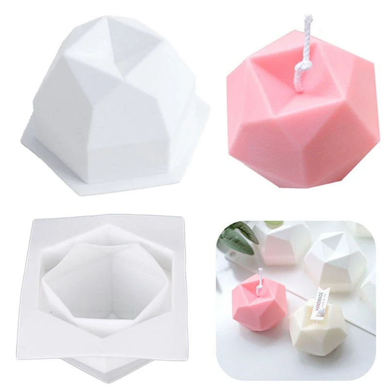 

Candle Silicone Mold Diy Epoxy Resin Candle Mould Aromatherapy Candle Wax Molds Clay Plaster Craft Casting Mould Home Decoration