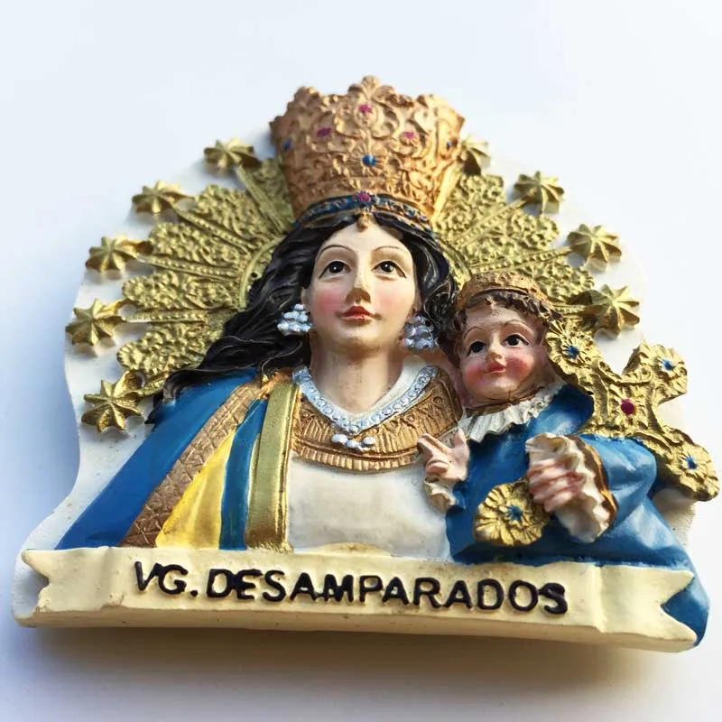 Магнит на холодильник сувенир из Испании Дева Мария искусство ремесла украшения