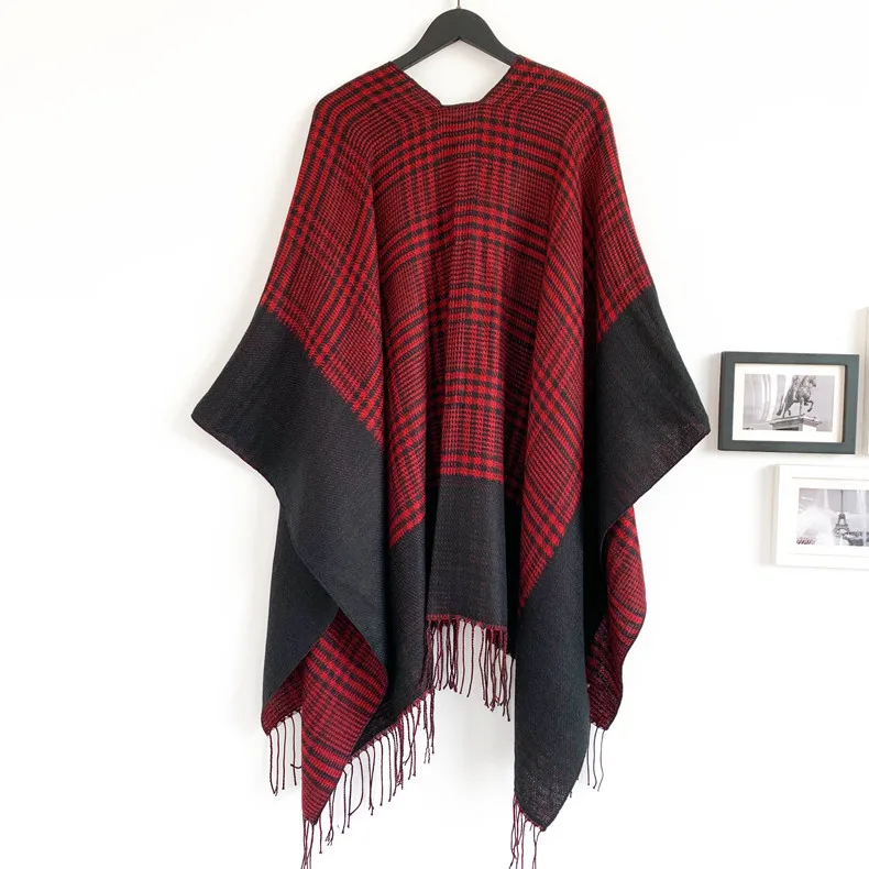 Евро-американская кашемировая шаль с узором тысяча птиц и большая бахромой для