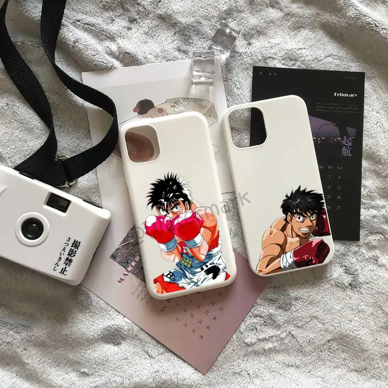 Чехол для телефона с аниме-мангой Hajime No Ippo IPhone 13 12 11 Pro Max Mini Xs X Xr 6 6s 7 8 Plus Белый ярких