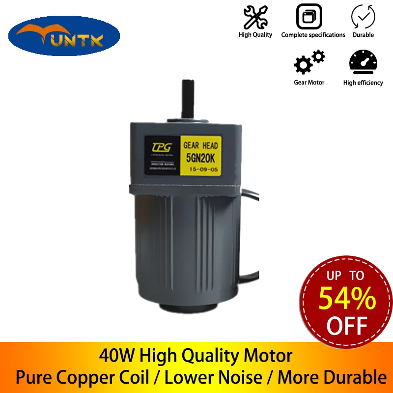 Редуктор электродвигателя с фиксированной скоростью переменного тока 40 Вт 220 В