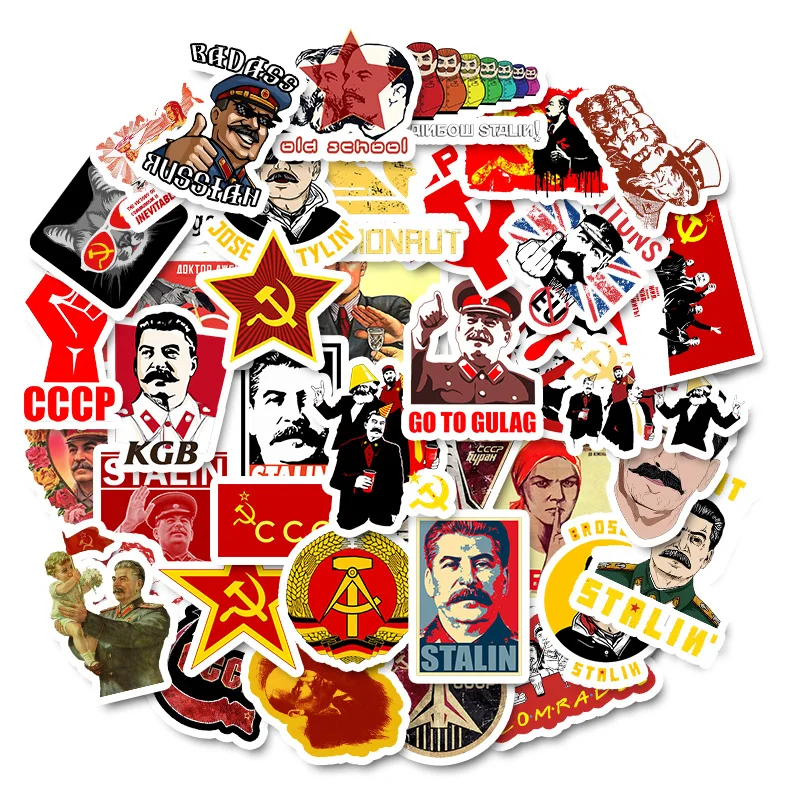 50 шт. смешанный Сталин СССР CCCP плакат стикер s для DIY ноутбука багаж Холодильник Дверь мотоцикл Декор