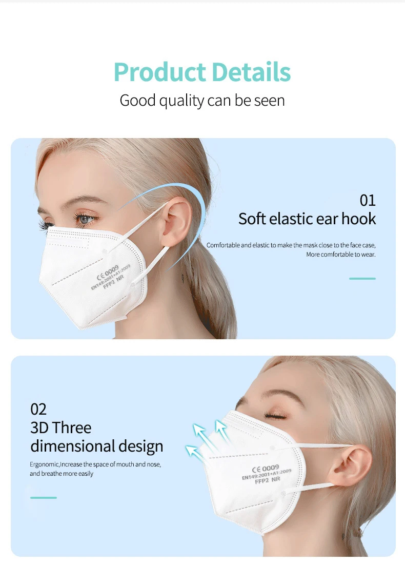 

100 Pcs FFP2 Mascarillas KN95 Facial Mask 5 Layers Adult Black Filter Face Filtration Mouth Masks Dustproof Respirator Mask CE