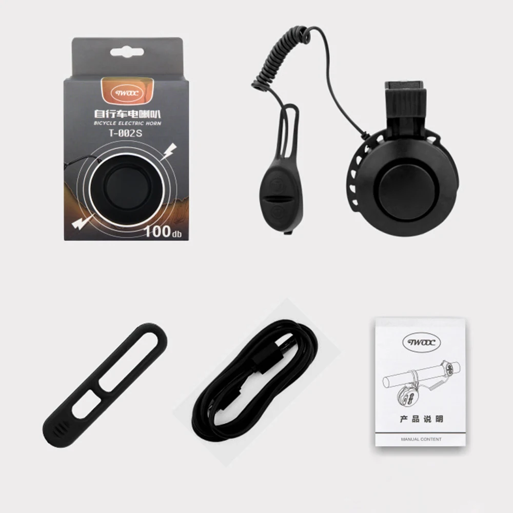 

New 1Pcs USB Rechargeable Waterproof Electronic Bicycle Horn Loud Volume Cycling Handlebar Electric Bike Ring Mini Alarm Bells