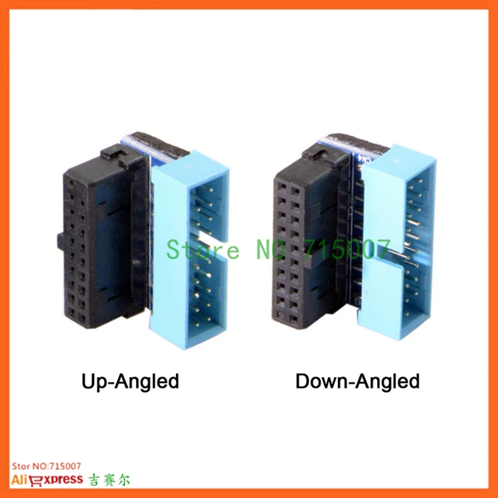 USB 3 0 20pin штекер к женскому удлинительному адаптеру вверх вниз Угловой 90 градусов