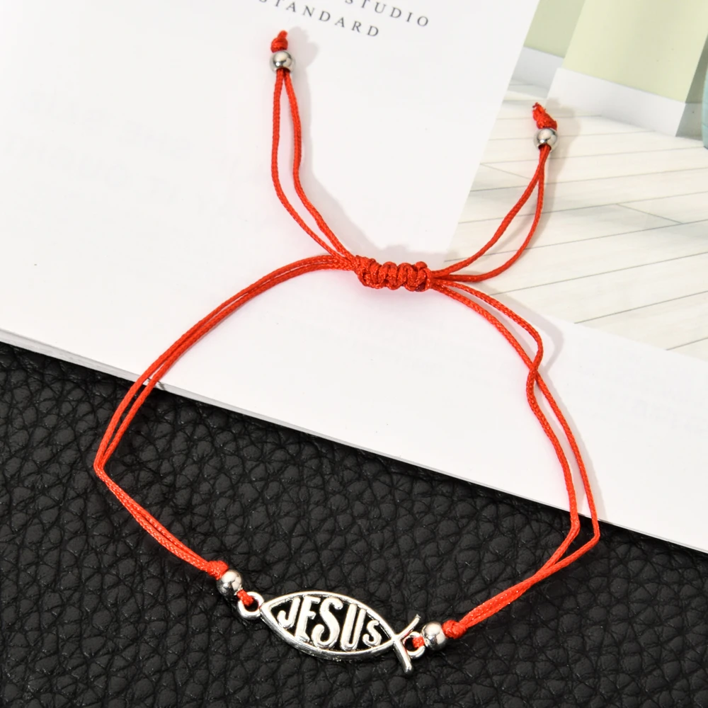 Древо жизни Красный Хлопковый Канат браслет косы Фатима рука Бесконечная любовь