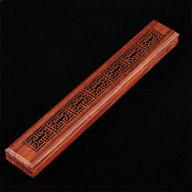 Incense burner-B Качественный набор горелки для благовоний вьетнамский деревянный полый подставка для ароматических палочек с огнеупорным ковриком держатель ароматических палочек Подарочная коробка домашний декор - Цвет: Incense burner-B