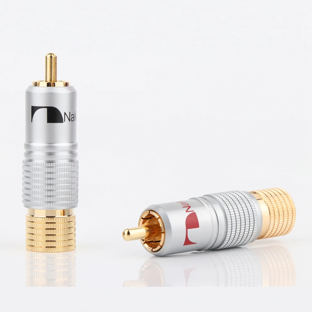 Аудиокабель Nakamichi с золотистым покрытием и штекером RCA, 24K, бесплатная доставка, новинка 100%, 4 шт.
