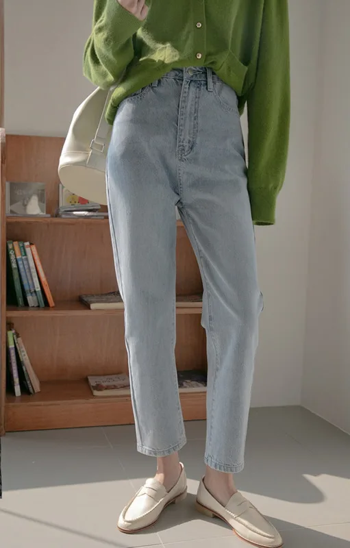 

9-точечные джинсы, женские узкие прямые брюки с высокой талией на весну и осень 2021