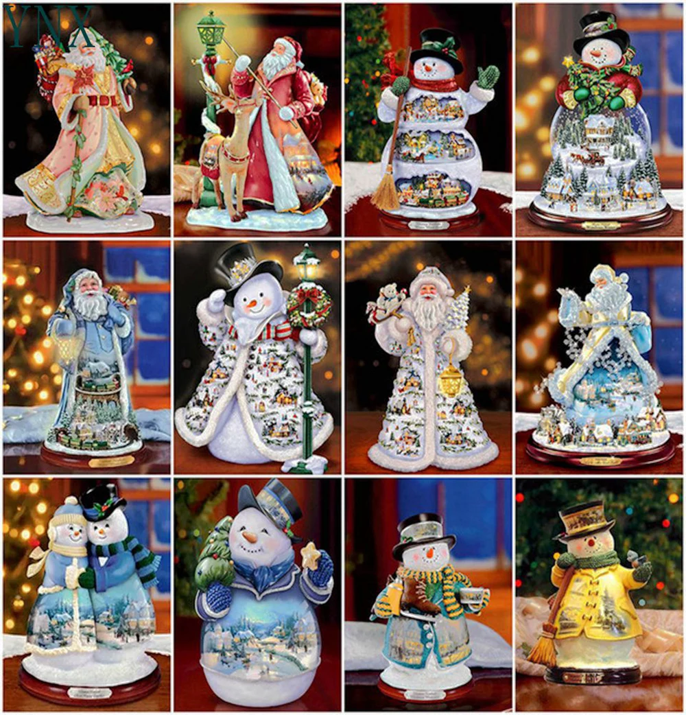 

5D DIY Diamond Embroidery Mosaic Family Children Room Decoration Gift Handmade Diamond Painting New Year Gifts Christmas Snowman