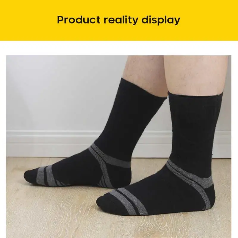 

1 пара подогреваемых на батарейках носков для хронически холодных ног электрические спортивные носки зимние теплые спортивные носки