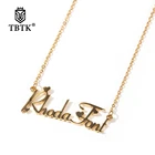Женское Ожерелье с буквами TBTK, ожерелье из нержавеющей стали под заказ, элегантные аксессуары, ювелирные украшения в стиле хип-хоп