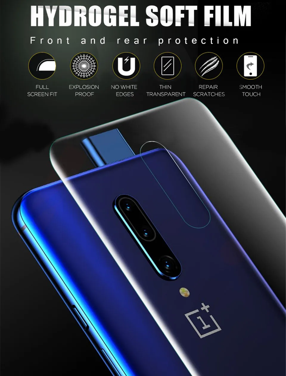 30D полное покрытие Гидрогелевая пленка для Oneplus 7T 7 Pro Защитная пленка для экрана для Oneplus 6 T 6 прозрачная задняя защита не стекло