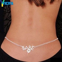 yiciya y2k crystal babe brief taille ketting voor vrouwen metalen vintage shiny charms body chain liefde hart accessoires gothic
