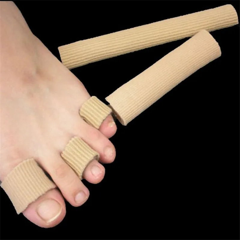

15cm Silicone Cover Cut Toe Set Rib Fabric Gel Tube Sleeve Cap for Hammer Toe Finger Separation Protector Foot Care Finger Toe
