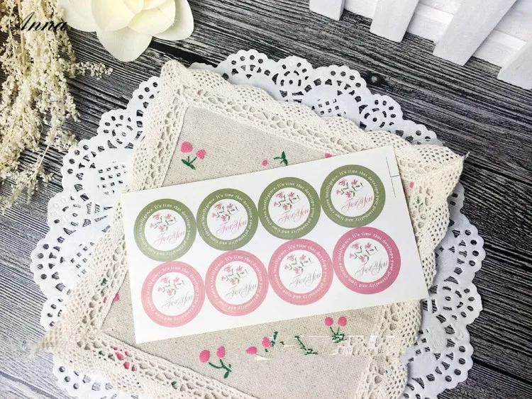 80 шт./лот подарочная упаковка наклейка круглой формы для вас упаковки украшение