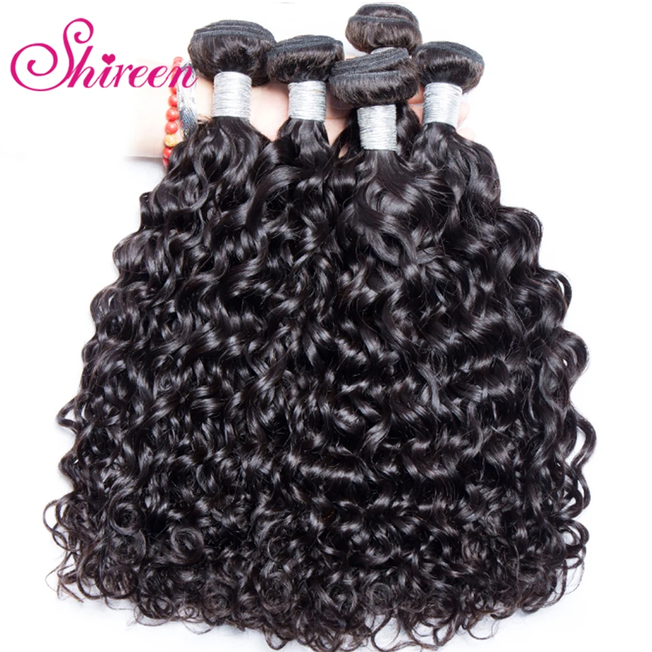 Продукты для волос Shireen перуанская волна пучки Remy человеческие волосы 3 пучка натуральный цвет пряди для наращивания волос на распродаже