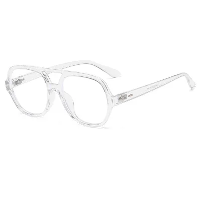 

2021 new fashion sunglasses female ins online celebrity sunglasses retro transparent frame flat mirror